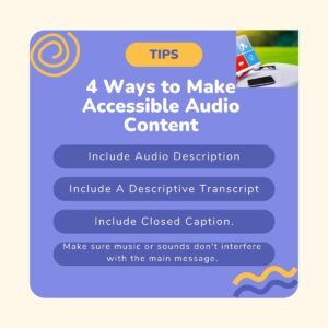4 Accessible Audio Tips 